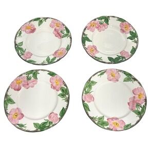 Franciscan Desert Rose 8" Salad Plates‎ Made In USA Set of 4 Vintage